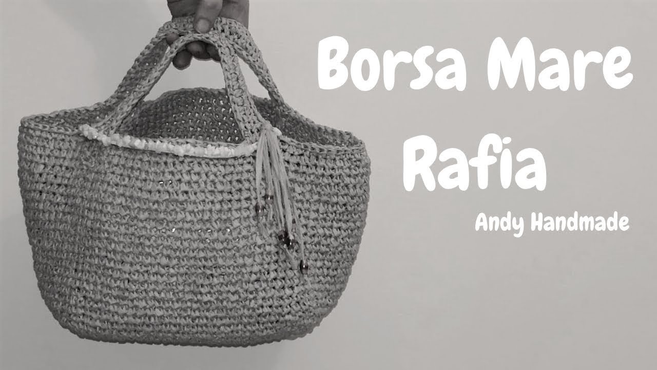 Borsa Mare Rafia Andy Handmade Uncinetto Facile