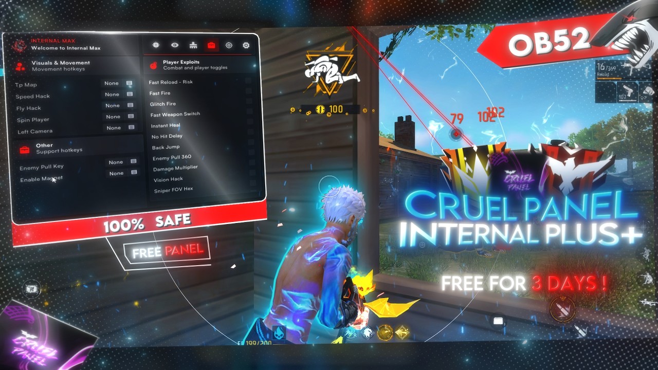 FREE FIRE OB52 PC PANEL 💻🔥 | INTERNAL + AIM SILENT | 100% ANTIBAN & SAFE ✅ | 3 DAYS FREE ACCESS 🎯