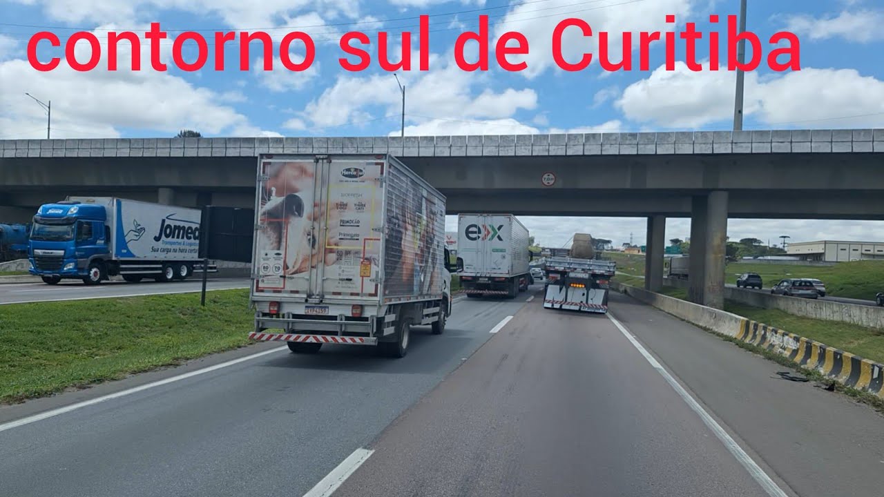 Passando pelo contorno sul de Curitiba. 