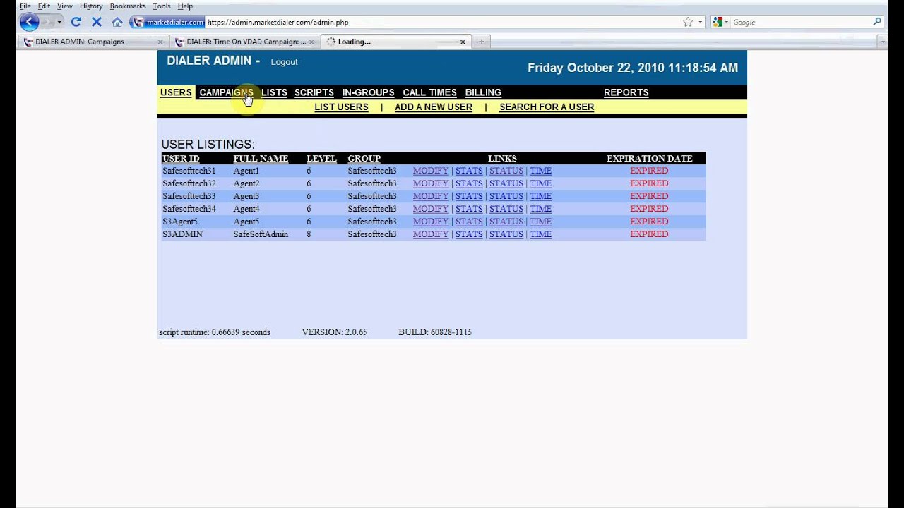 MarketDialer How to Force Log Out Agents