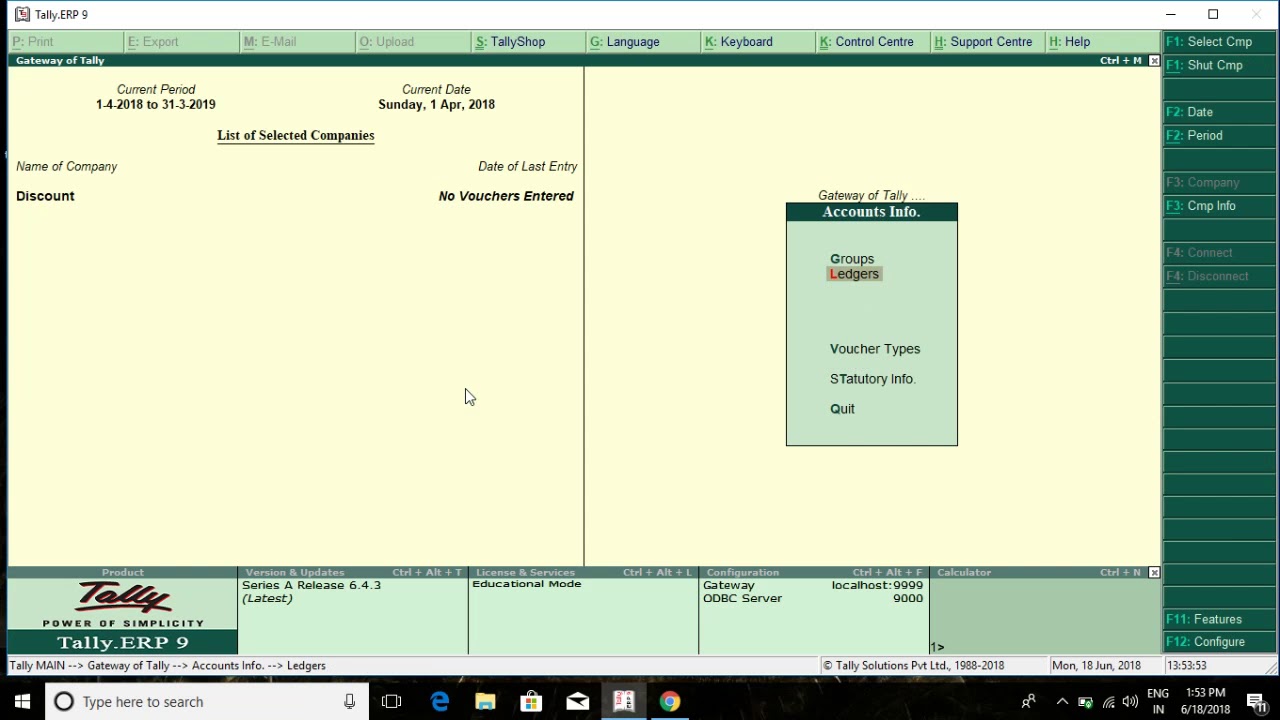 How to pass Discount Entries in Tally ERP 9 in different styles