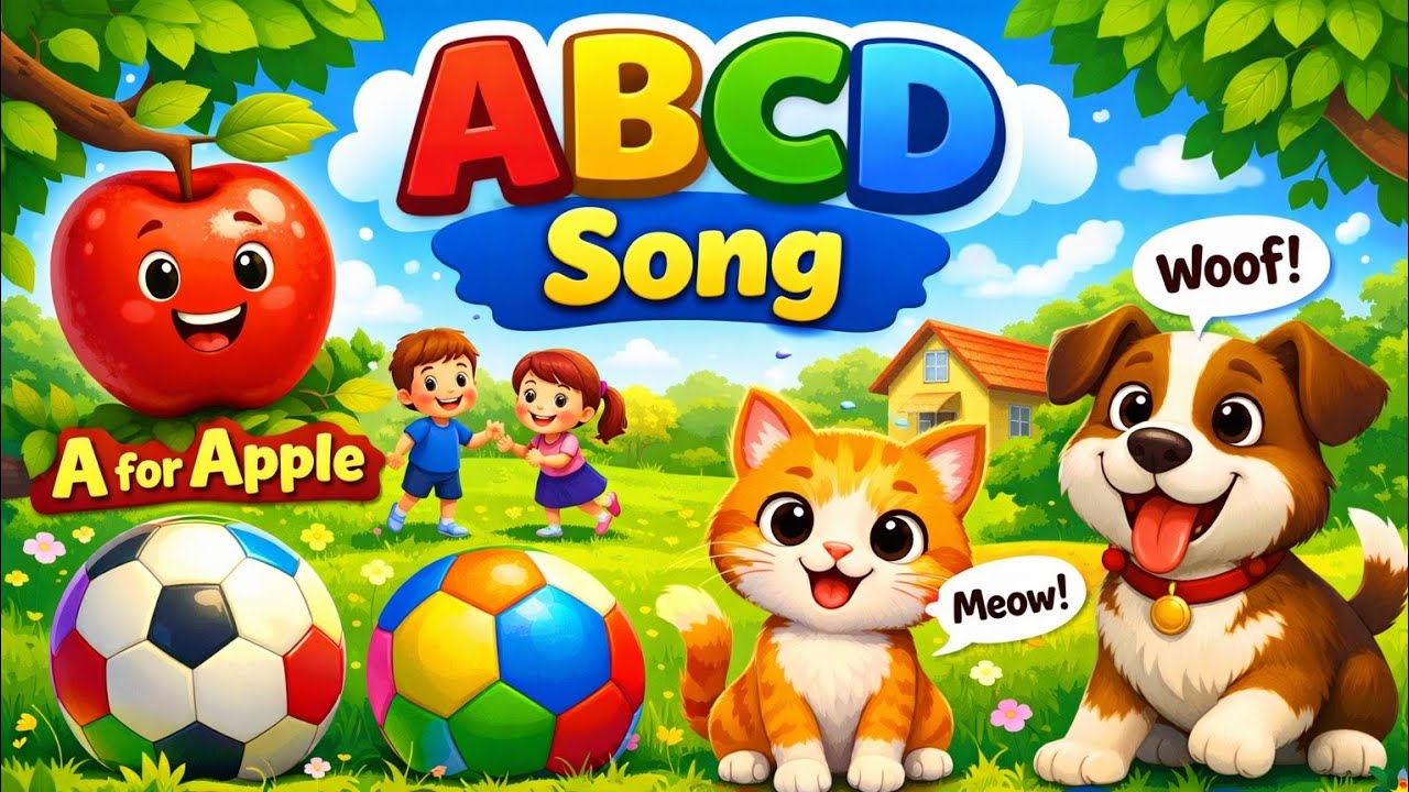 ABC Phonics Song | A for Apple 🍎 B for Ball 🏀 C for Cat 🐱 | Learn ABC Alphabet Song for Kids 🎶*
