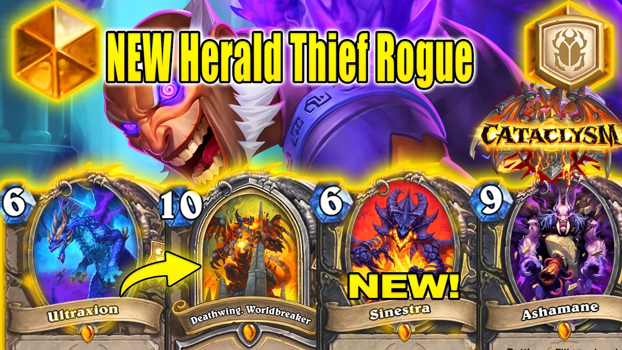 Best Herald Thief Rogue Is So Much Fun To Play All Day At New Expansion CATACLYSM | Hearthstone
