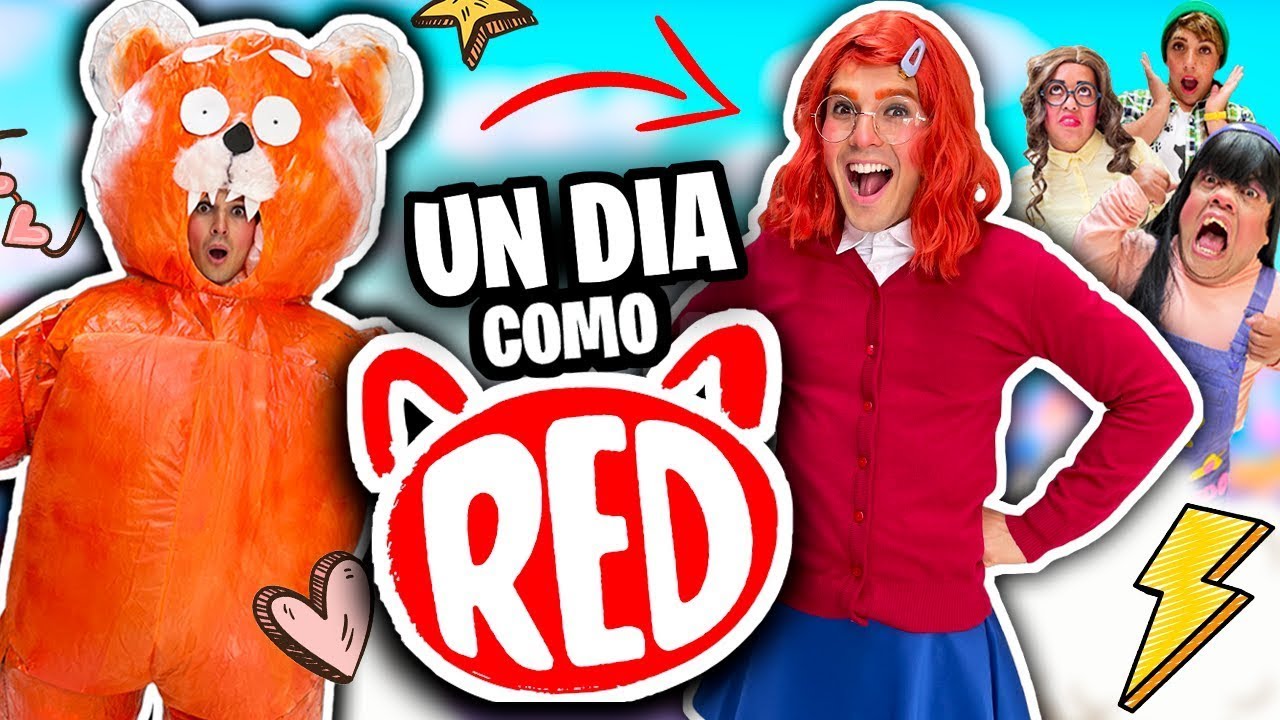 Un dia como los personajes de TURNING RED !! / Memo Aponte