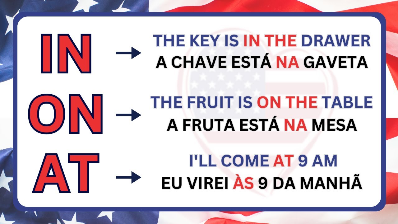 Aprenda a usar as principais Preposições IN / ON / AT em Inglês | Aulas de Inglês | Curso de Inglês📚