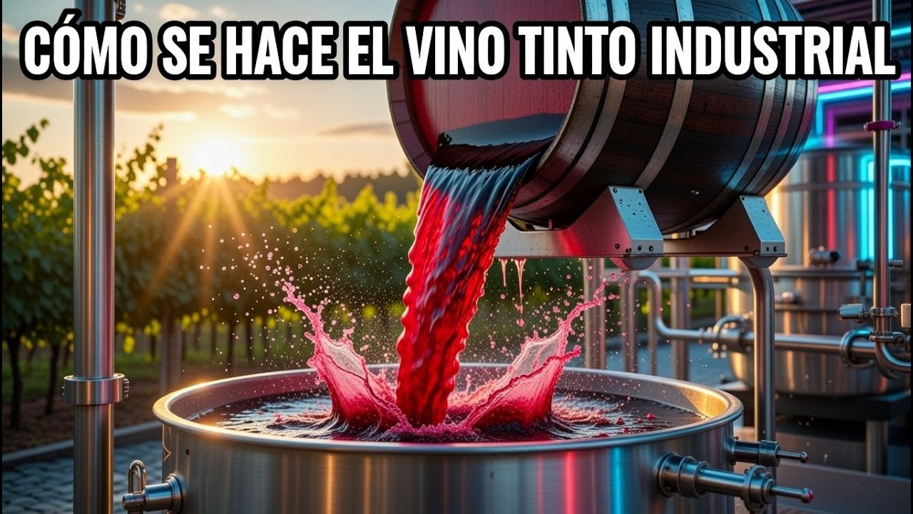 ASÍ se HACE el VINO TINTO🍇➡️🍷 en FABRICA REAL