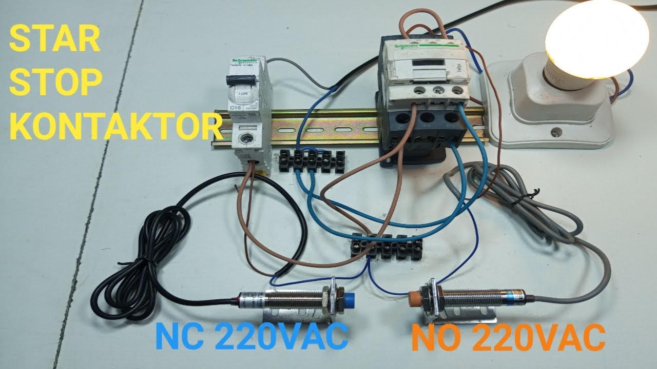 STAR STOP KONTAKTOR MENGGUNAKAN SENSOR PROXIMITY 220Vac