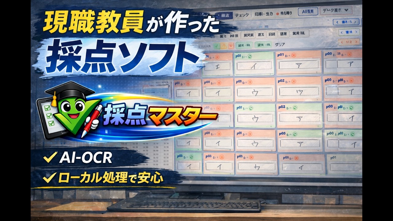 現職教員が作ったデジタル採点ソフト「採点マスター」解説