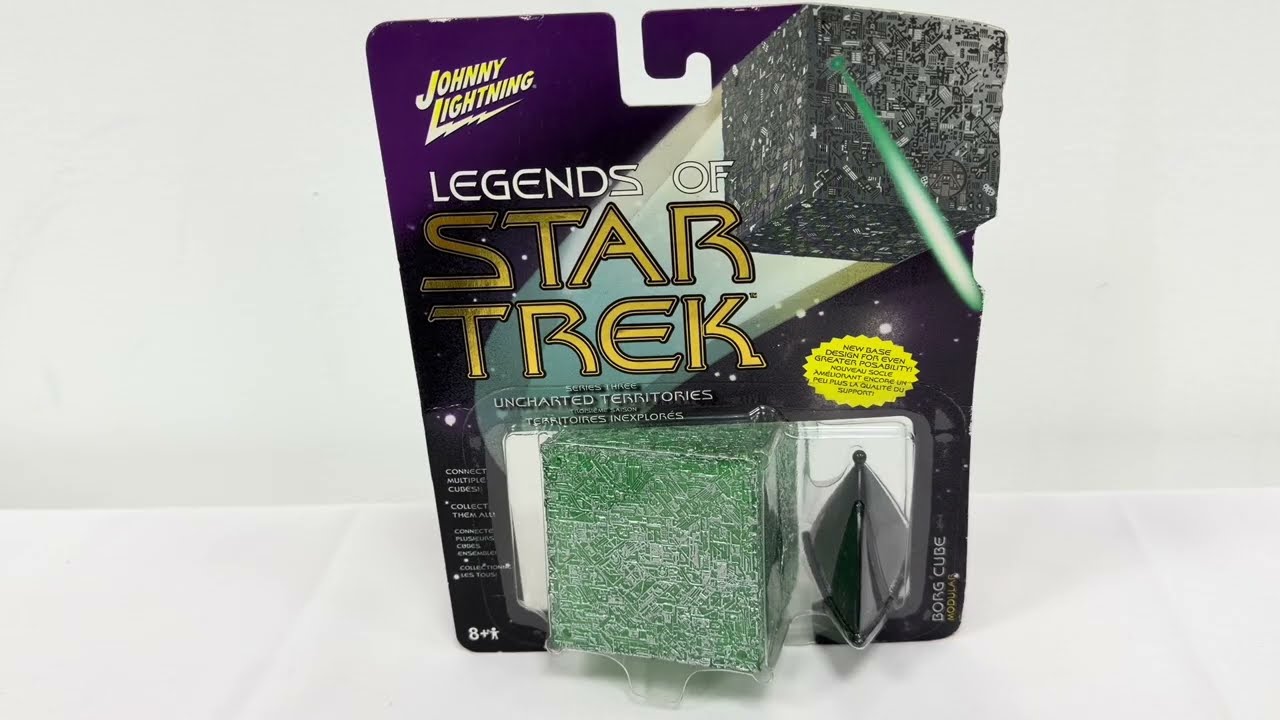 Vintage 2006 Johnny Lightning Legends Of Star Trek Series 3 - Translucent Green Modular Borg Cube