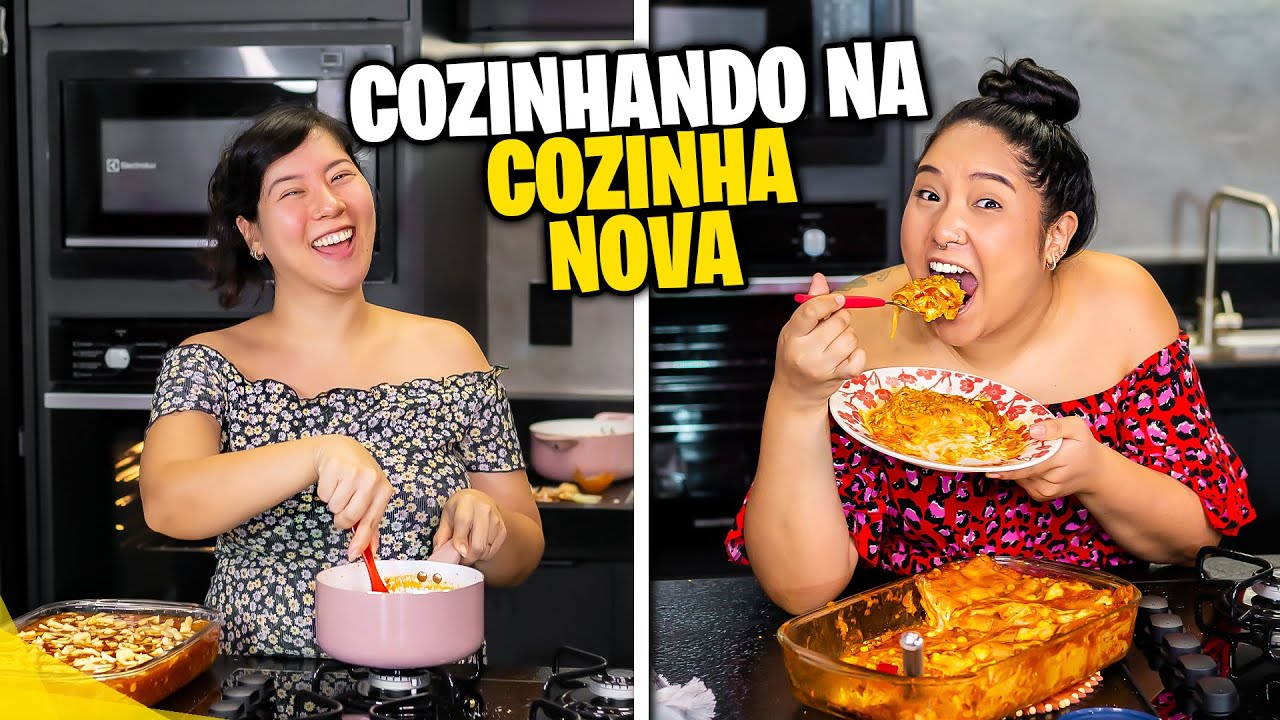 Primeira Vez Cozinhando Na Cozinha Nova Da Maru e Bomba | Blog Das Irmãs