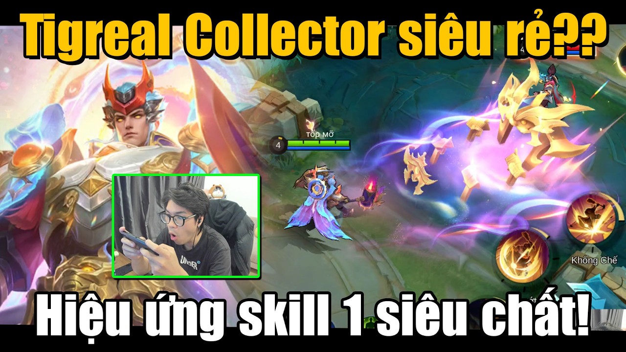 MLBB | TIGREAL CHIẾN THẦN THIÊN GIỚI: COLLECTOR CHƯA TỚI 3000💎? ĐIỂM NHẤN Ở MỖI SKILL 1? | Tốp Mỡ