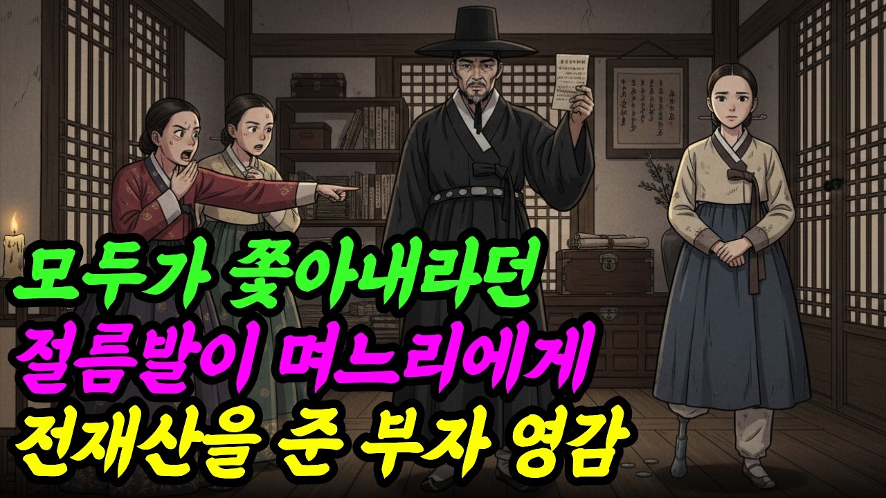 절름발이 며느리에게 전 재산을 맡긴 영감… 모두가 몰랐던 진짜 이유 l 솔이네 야담 전설 민담 오디오북 수면동화 옛날이야기