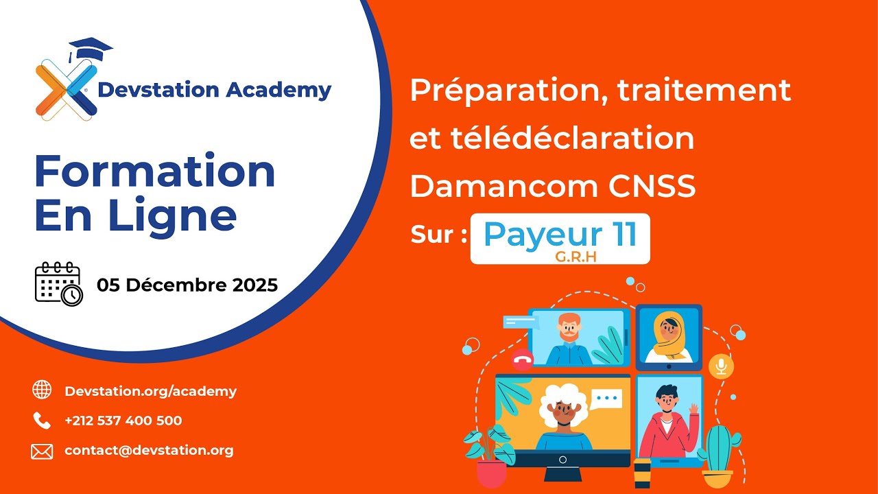 Préparation, traitement et télédéclaration Damancom CNSS sur Payeur 11