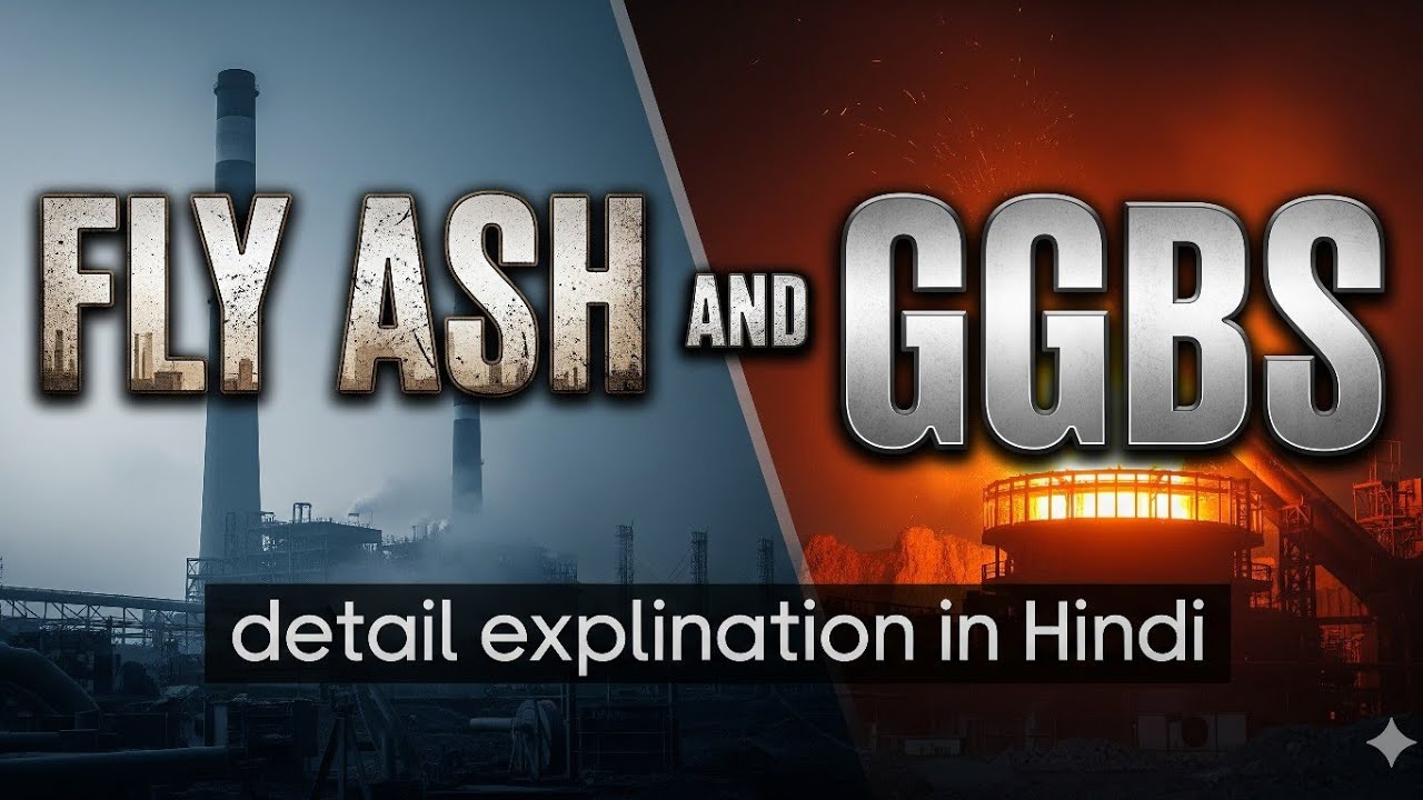 Flyash and GGBS explain in hindi | Difference between Flyash and GGBS | Flyash |  GGBS | GGBFS |
