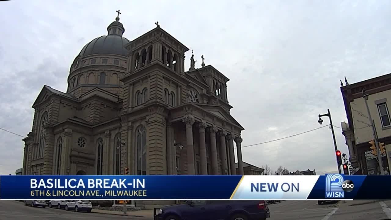 Man breaks stained-glass at iconic basilica to steal valuables