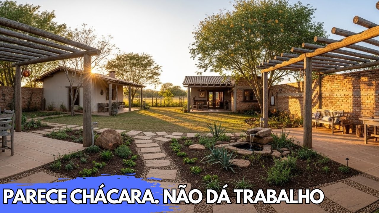 Quintal rústico sem grama e sem lama: a fórmula simples que funciona, exceto por _