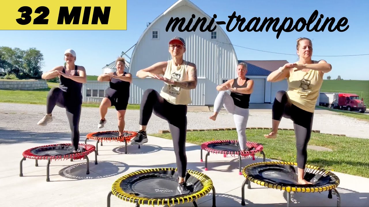 30 Minute HIIT Rebounder Workout | Good Music Mini Trampoline Cardio 120 BPM