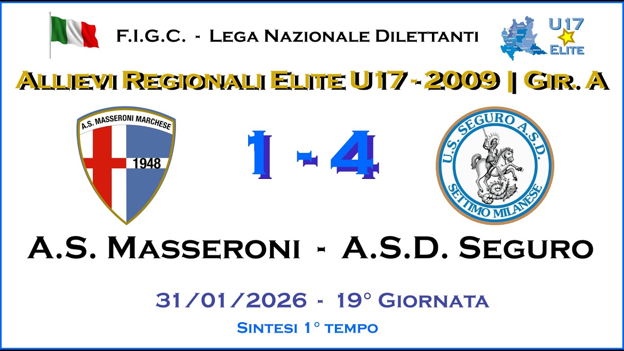Masseroni - ASD Seguro 1° Tempo | Allievi 2009 U17 - Camp. Regionale Elite Girone 