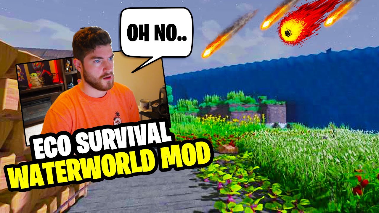 ECO SURVIVAL but THE WATER LEVEL RISES DAILY?! (Eco Waterworld Experiment Day 0)