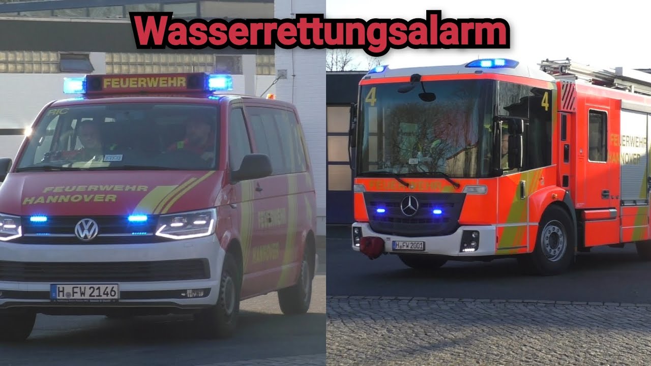 [WASSERRETTUNGS ALARM] Alarm für die Feuerwache 4 und die Freiwillige Feuerwehr Hannover Ricklingen!