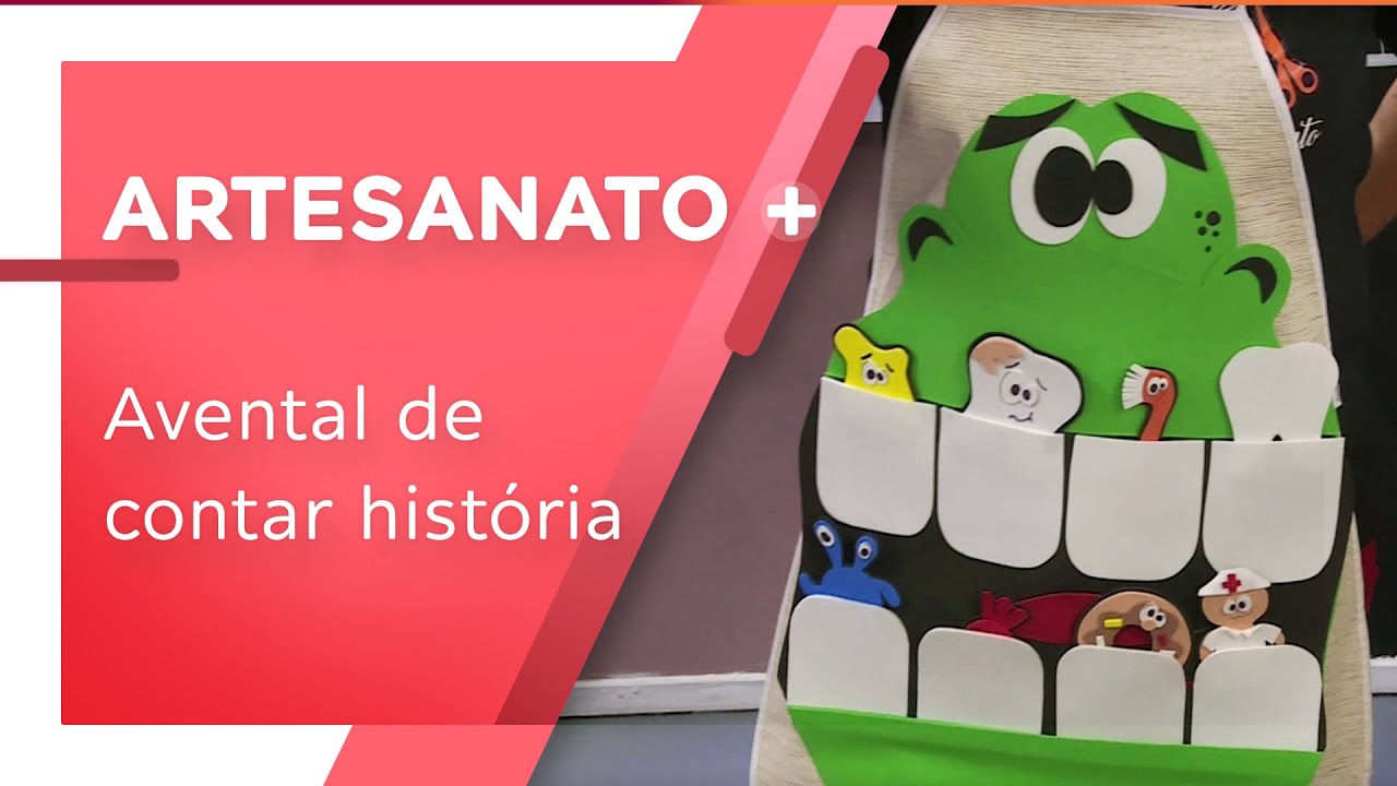 Avental de contar história por Solange Gobbo