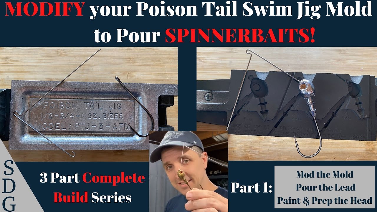 Make Spinnerbaits with a Modified Poison Tail Mold!