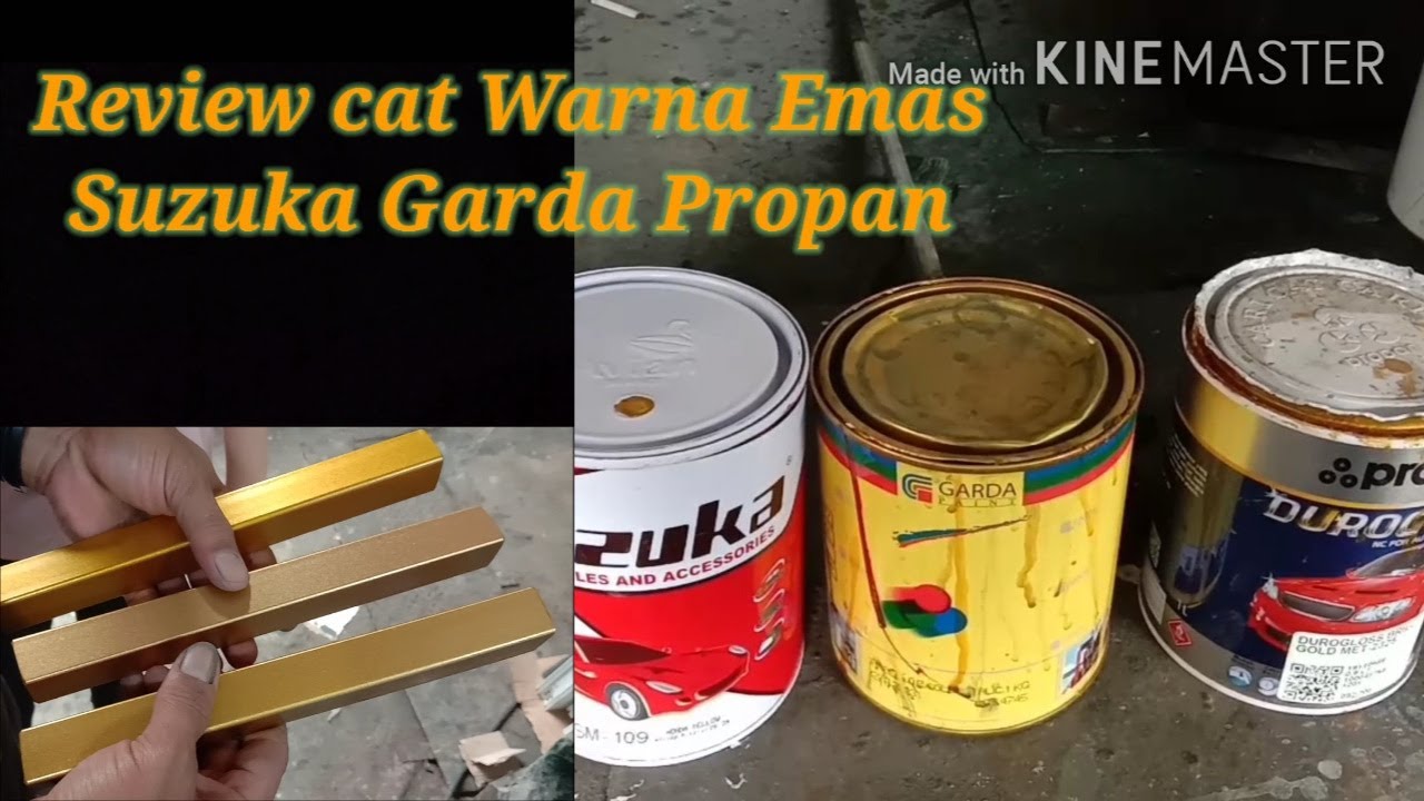 Review Cat Warna Emas merek Suzuka, Garda & Propan