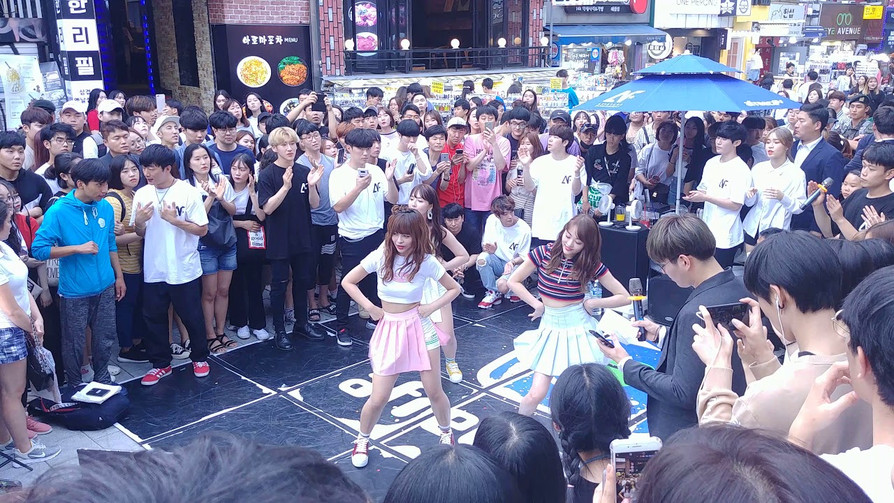 [18.07.07] 허니팝콘 (Honey Popcorn) - Mr. Chu (On Stage) Cover 춤추는곰돌 홍대 버스킹
