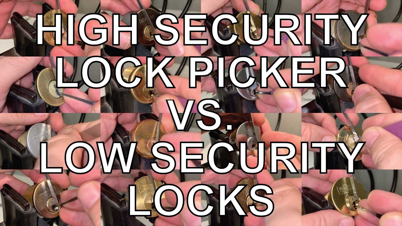 (16) High security lock picker VS. low security locks