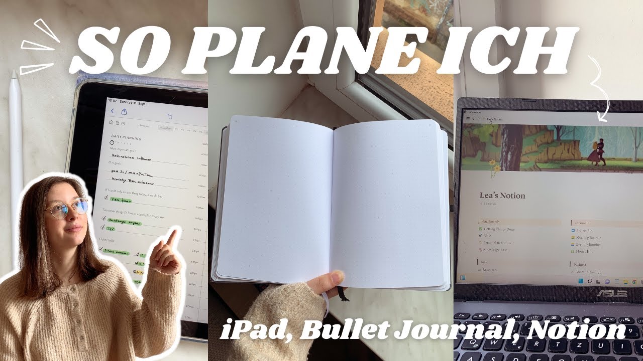 Wie ich meinen Tag plane: Besser organisiert durch iPad, Bullet Journal & Notion | Planungssystem