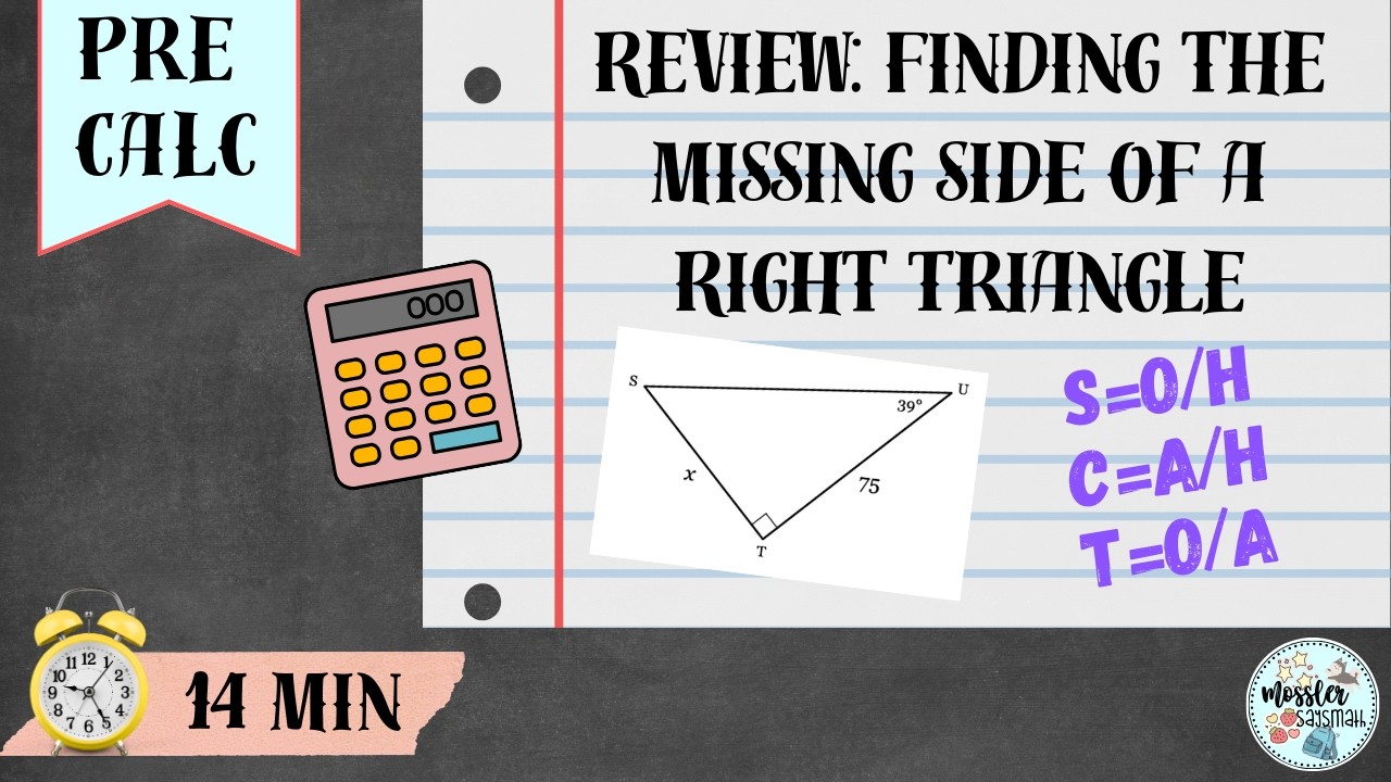 Missing Side of Right Triangle (Geometry Trig Review)