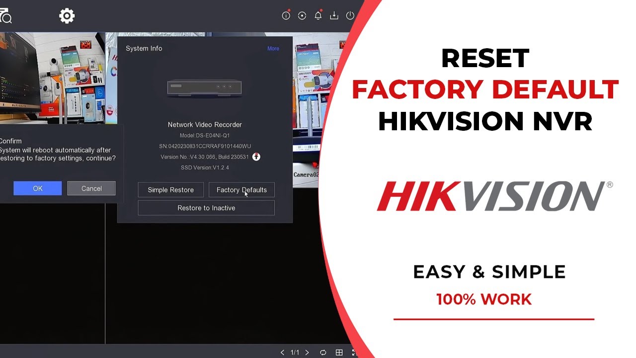 Hikvision NVR Reset to Factory Default