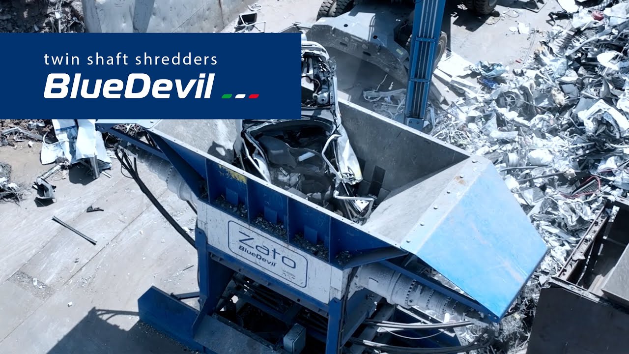 Zato | Twin-shaft shredder: Boost your ferrous scrap productivity with Blue Devil