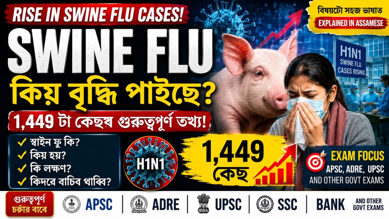 Swine Flu H1N1 Cases Rise in Delhi  1,449 Cases Explained  Current Affairs 2026  Assam Govt Exams
