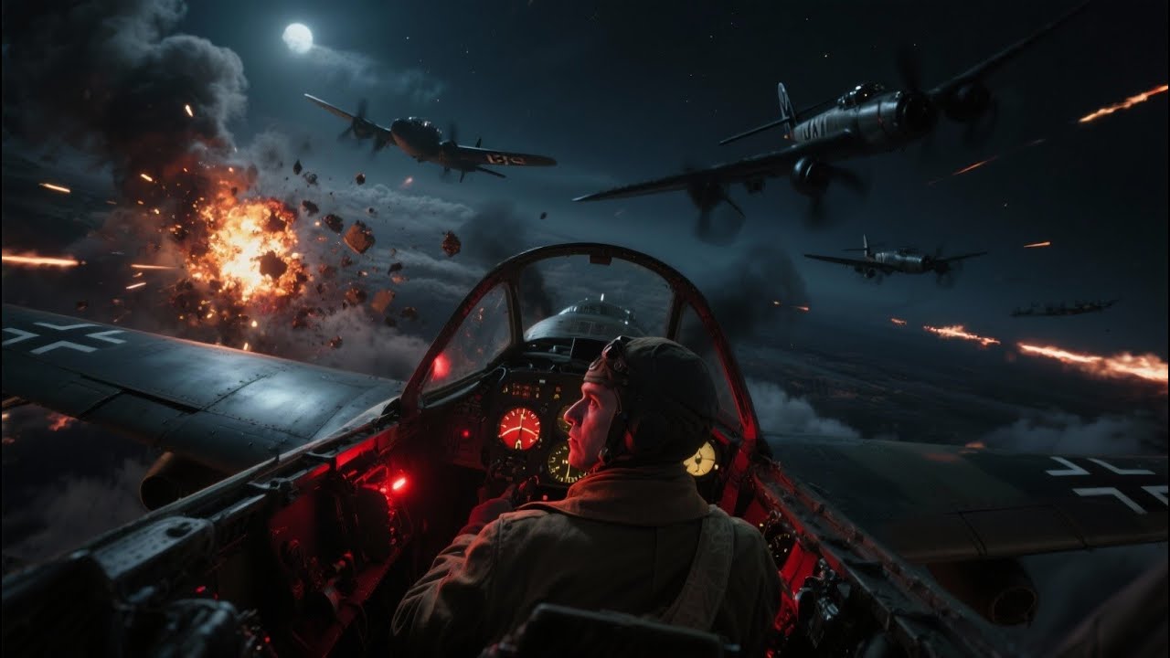 German Night Fighter Destroyed 50 RAF Bombers ALONE in Total Darkness