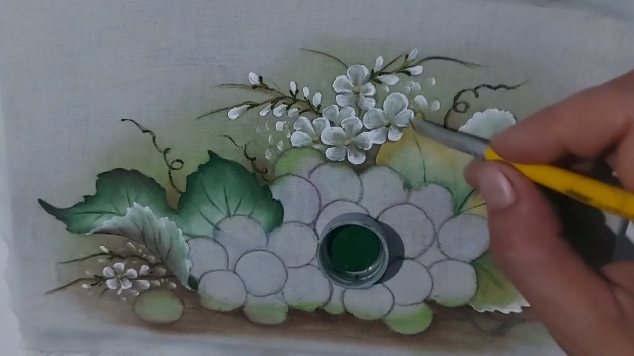 16 - Pintura 2026 - Aprenda a pintar folhas de uvas