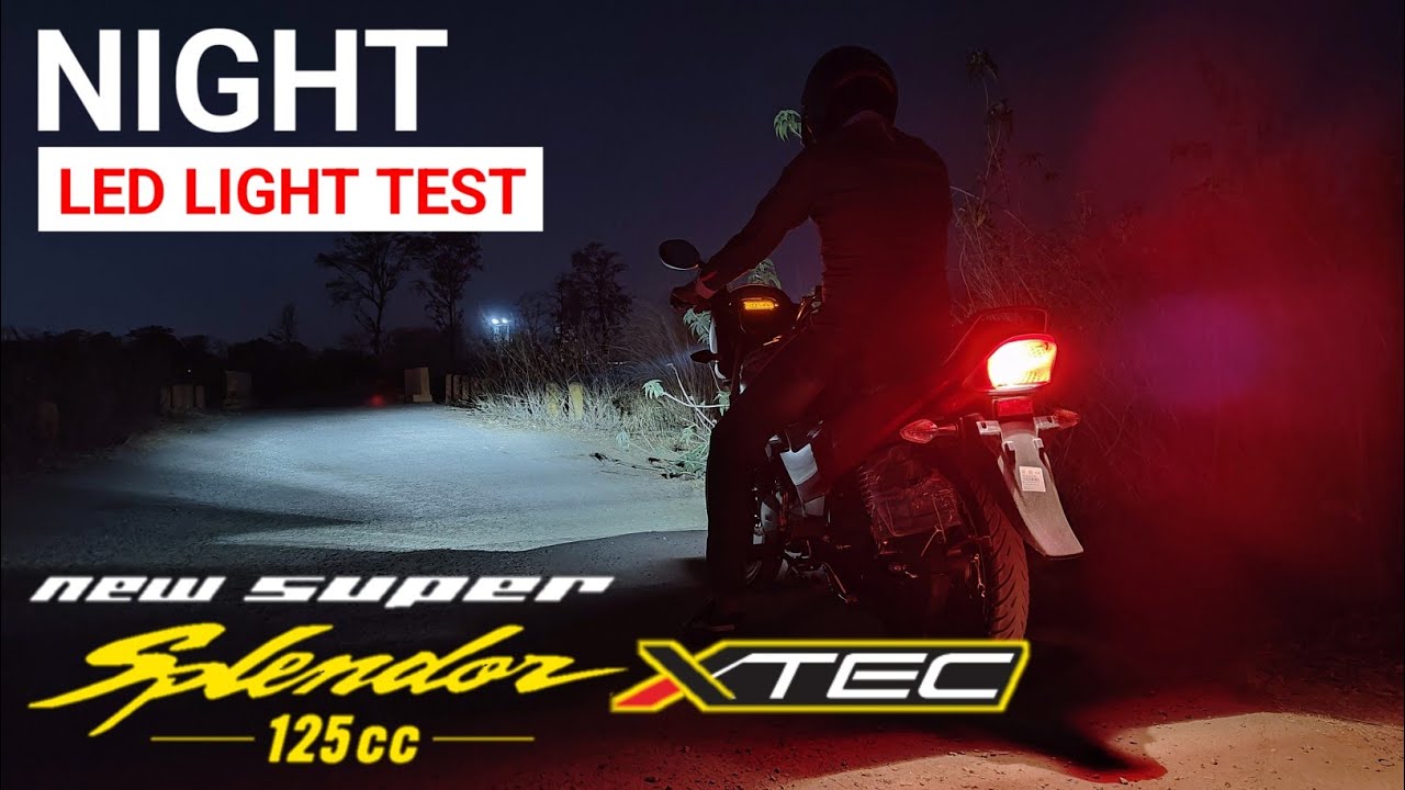 New Super Splendor Xtec LED Headlamp Night Light Review | LED Headlamp | Review | New | Hindi