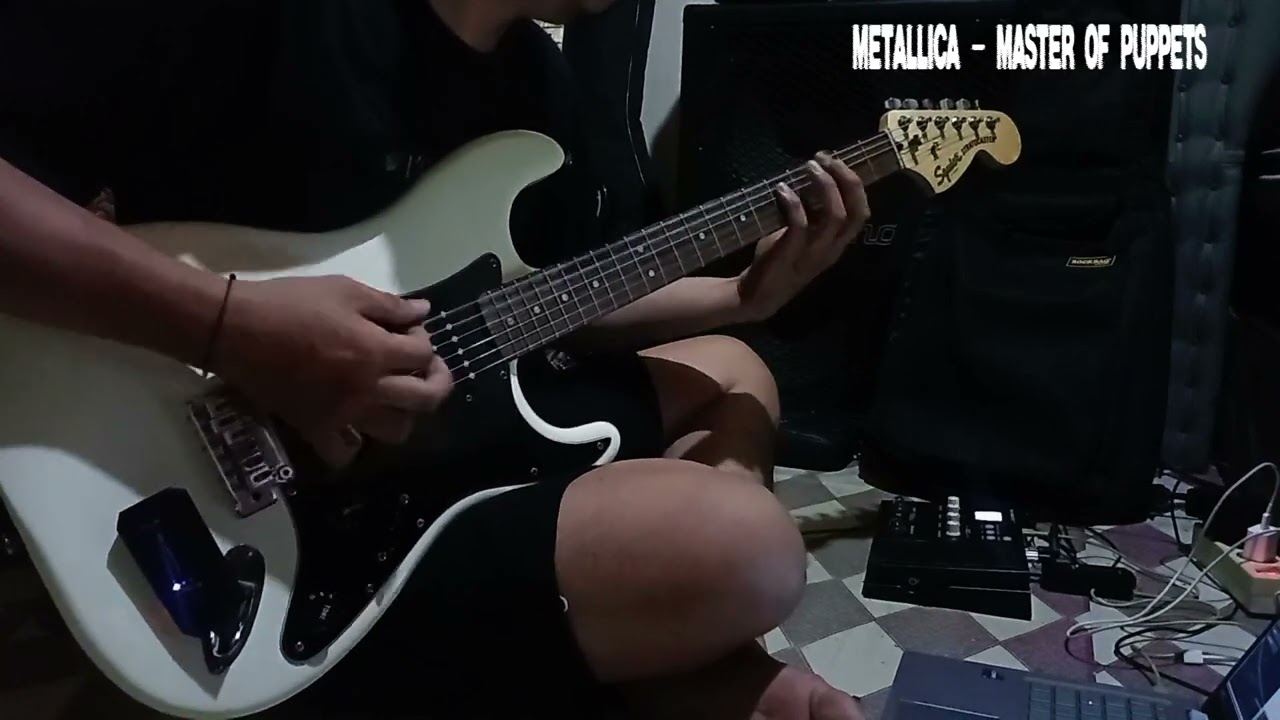Natalio demero - Master of Puppets (Metallica cover) test Squier affinity HH Olympic white 2021