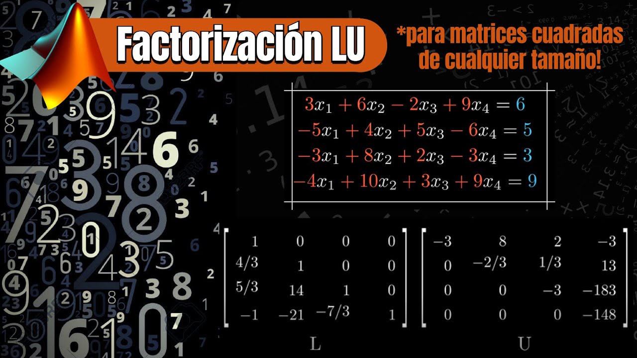 Factorización /Descomposición LU en Matlab: Tutorial paso a paso