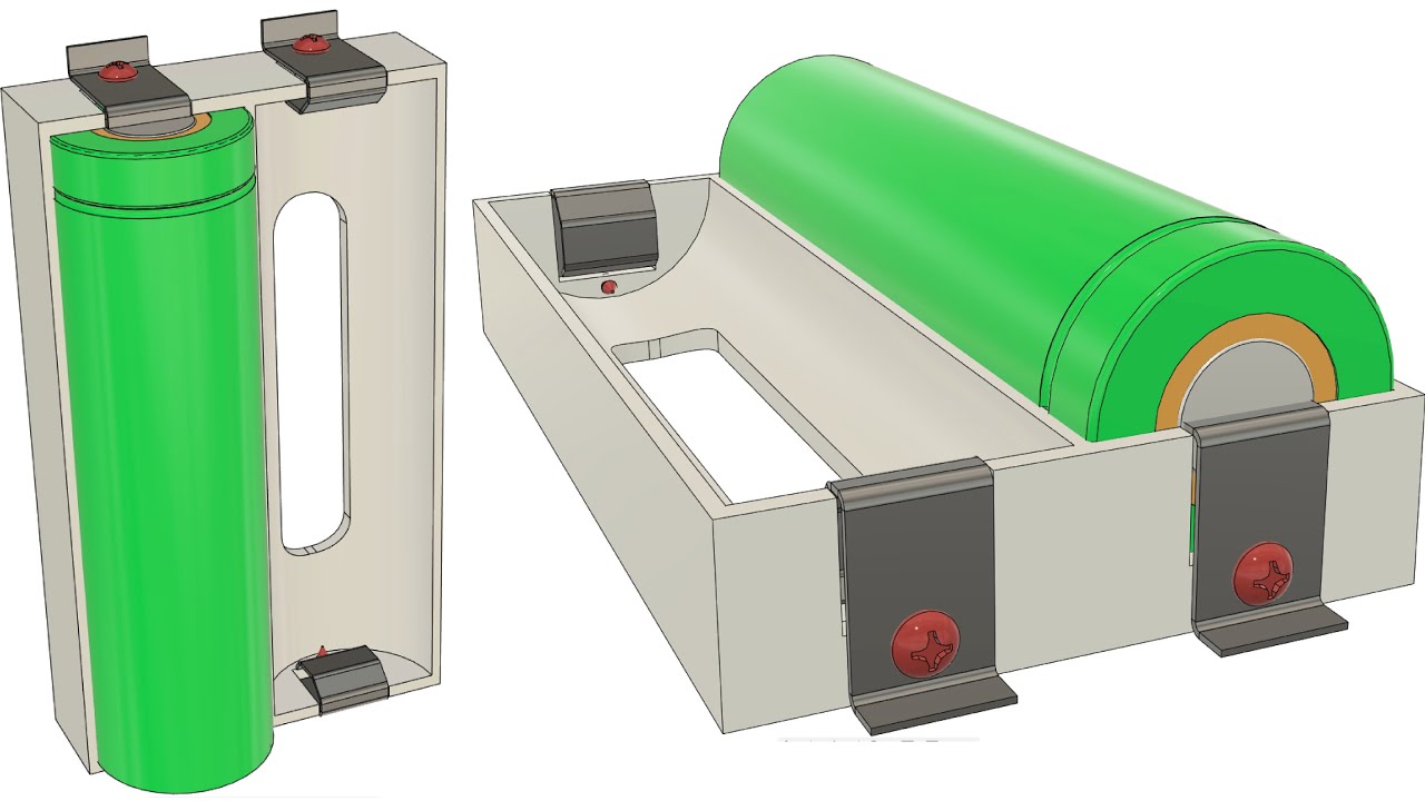 Смоделируйте держатель аккумулятора 18650 в Fusion 360!
