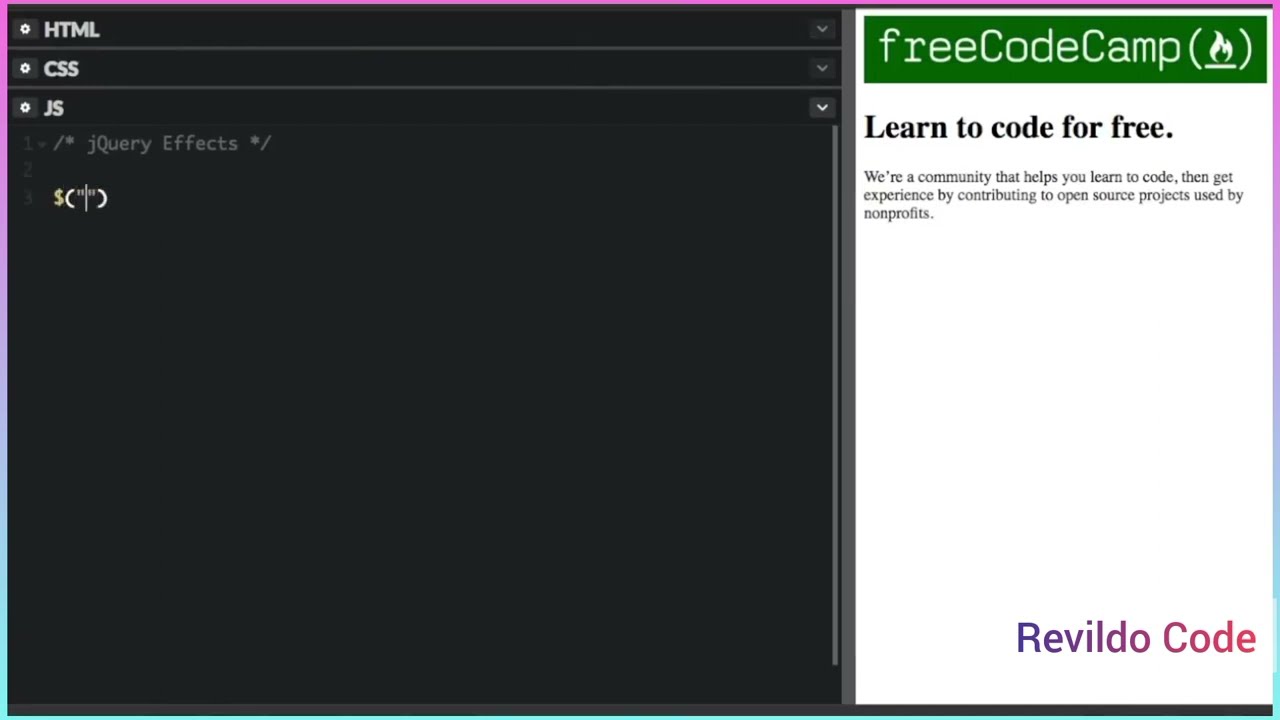 Jquery effects | Jquery and ajax course | Full tutorial for beginners | #revildo_code