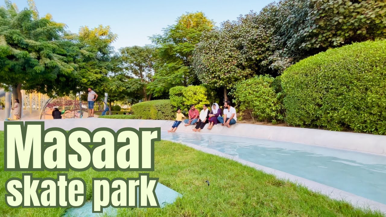 പച്ച പുതച്ച് ഷാർജ 😍 Masaar skate park | Free entry | UAE travel vlog malayalam ©saabi&chaanu