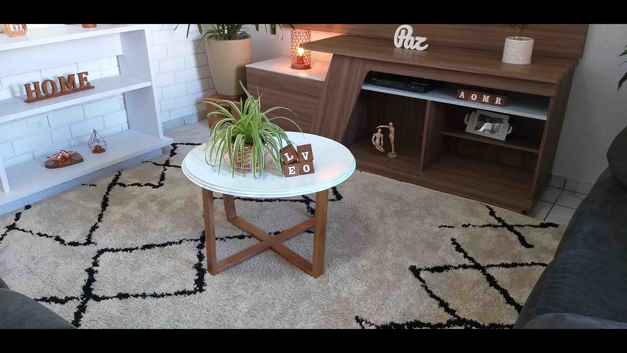Mesa de centro feita com antena de TV acabo|Reciclagem com cara de loja|sandra batista