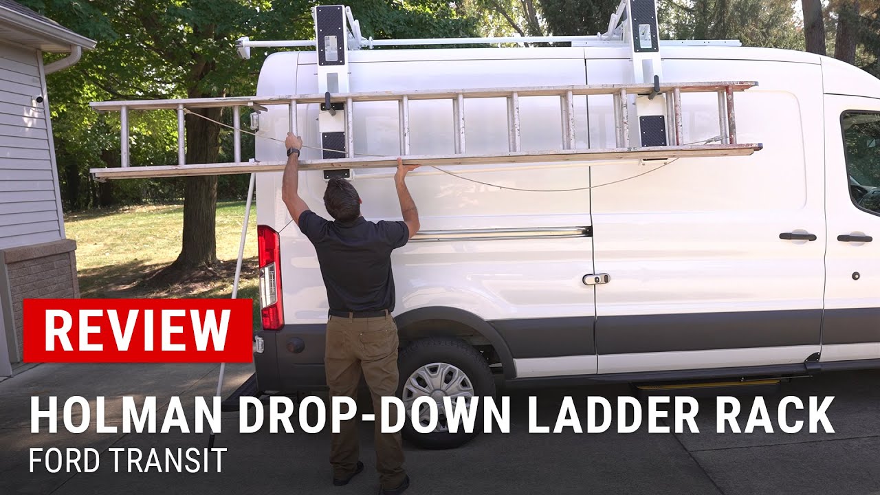 Review of Holman's Drop-Down Ladder Rack for Ford Transit Vans