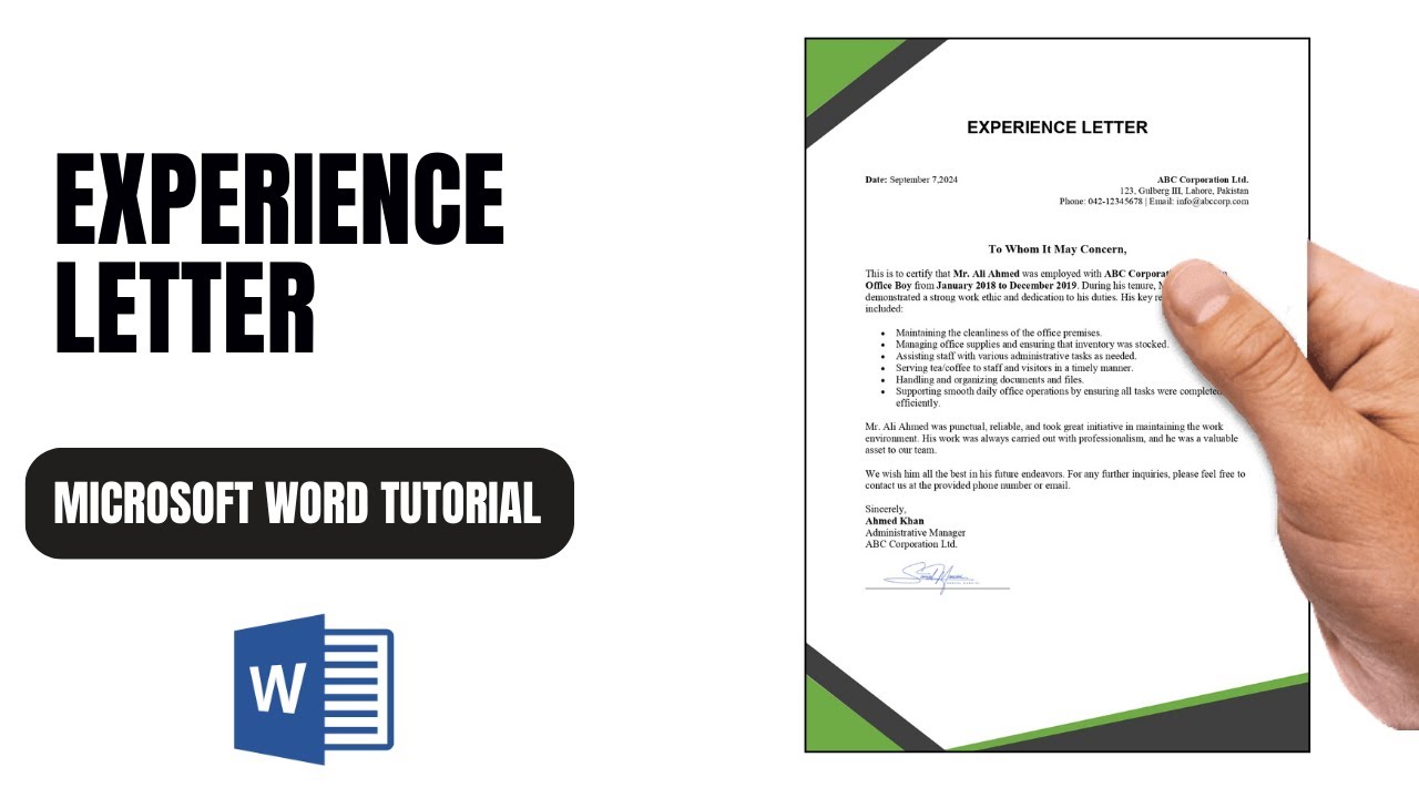 How to Make Experience Certificate in MS Word | Hindi Tutorial