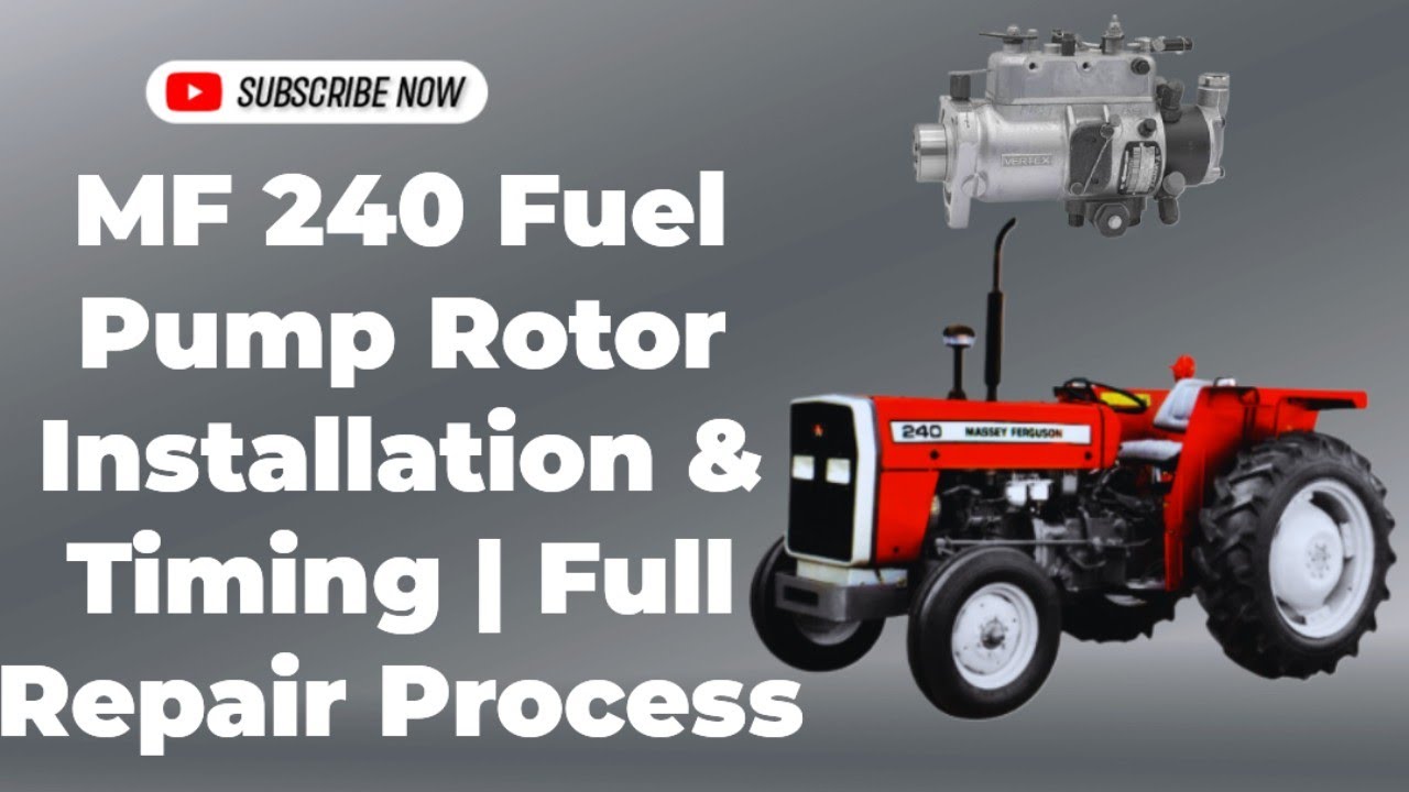 MF 240 Fuel Pump Rotor Installation & Timing | Full Repair Process