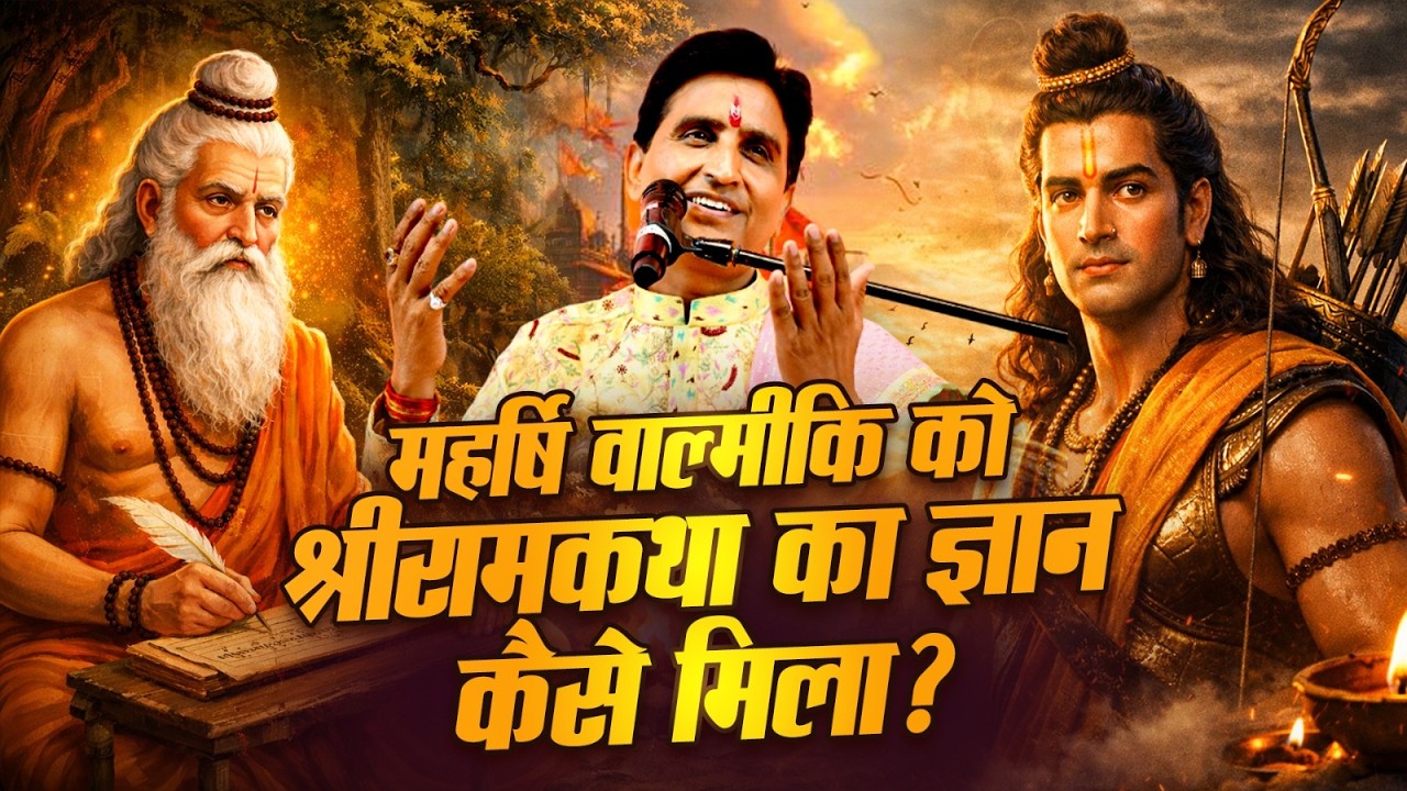 महर्षि वाल्मीकि को श्रीरामकथा का ज्ञान कैसे मिला? | Dr Kumar Vishwas | Latest Ram Katha
