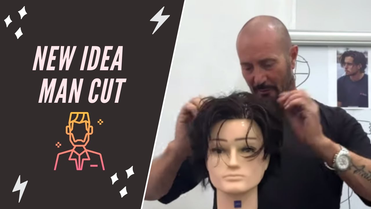 Taglio di capelli maschile medio lungo: New idea man cut | Corso taglio capelli