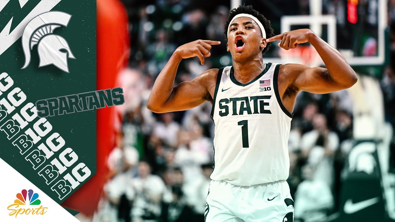 Michigan State's Jeremy Fears Jr. enjoys back-and-forth with Tom Izzo | Big Ten Basketball on NBC