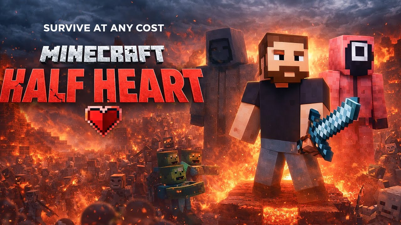 فلم ماين كرافت بداية النهاية لسيرفر نص قلب